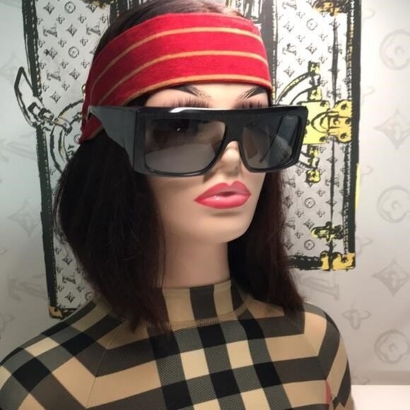 New Authentic Balenciaga BB0002S 003 Grey/Silver Mirror Shield Sunglasses - Picture 1 of 16